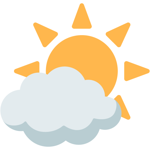 Sun Behind Small Cloud as drawn by Google in Android 7.0
