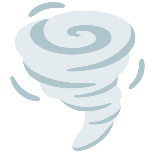 Tornado as drawn by Google in Android 7.0