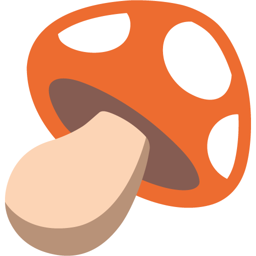 Mushroom as drawn by Google in Android 7.0