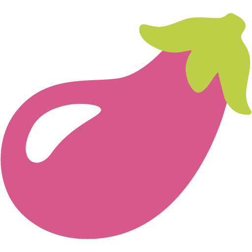 Eggplant as drawn by Google in Android 7.0