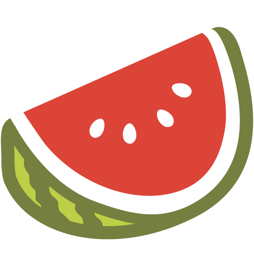 Watermelon as drawn by Google in Android 7.0