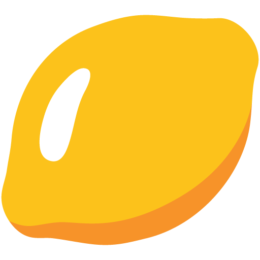 Lemon as drawn by Google in Android 7.0