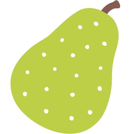 Pear as drawn by Google in Android 7.0