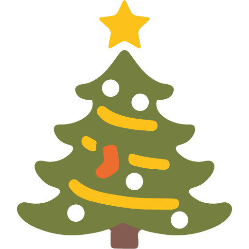 Christmas Tree as drawn by Google in Android 7.0