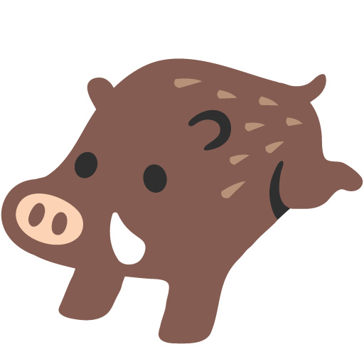 Boar as drawn by Google in Android 7.0