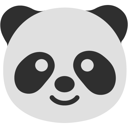 熊猫 as drawn by Google in Android 7.0