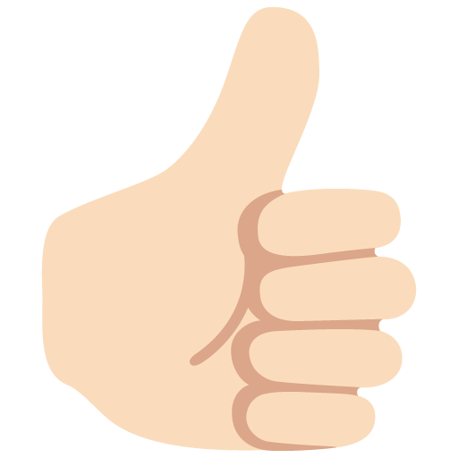 Thumbs up: Light Skin Tone, the design in this release