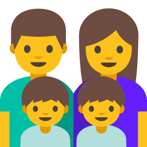 Family: Man, Woman, Boy, Boy, the design in this release