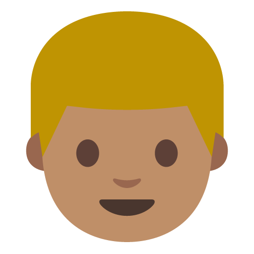 Person: Medium Skin Tone, Blond Hair, the previous design