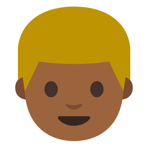 Person: Medium-Dark Skin Tone, Blond Hair, the previous design