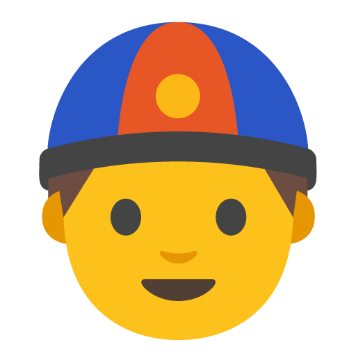 Person with Skullcap as drawn by Google in Android 7.0