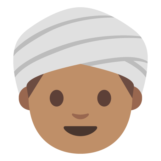 Person Wearing Turban: Medium Skin Tone, the previous design
