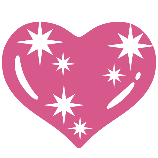 Funkelndes Herz as drawn by Google in Android 7.0