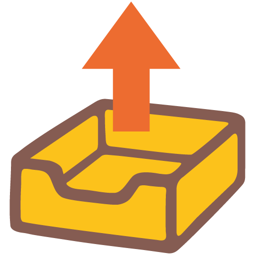 Outbox Tray as drawn by Google in Android 7.0