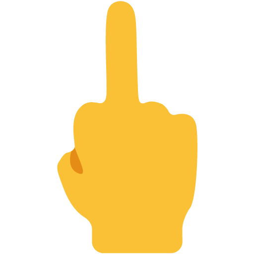 Middle Finger as drawn by Google in Android 7.0