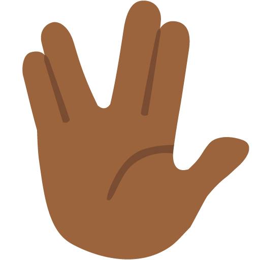 Vulcan Salute: Medium-Dark Skin Tone, the design in this release