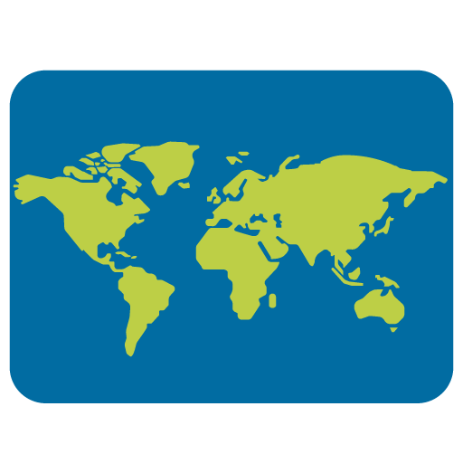World Map as drawn by Google in Android 7.0