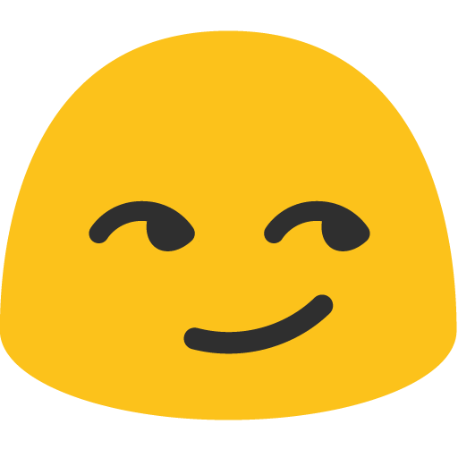 Visage Avec Un Sourire Malin as drawn by Google in Android 7.0