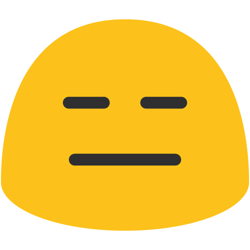 Expressionless Face as drawn by Google in Android 7.0