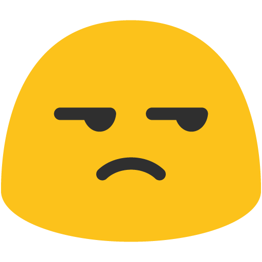 Rosto Aborrecido as drawn by Google in Android 7.0