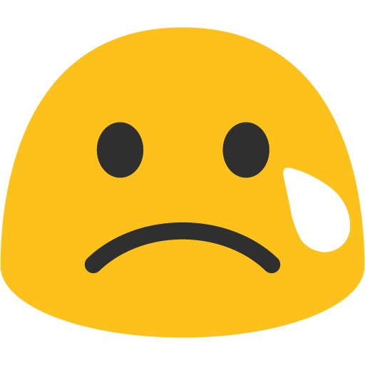 Crying Face as drawn by Google in Android 7.0