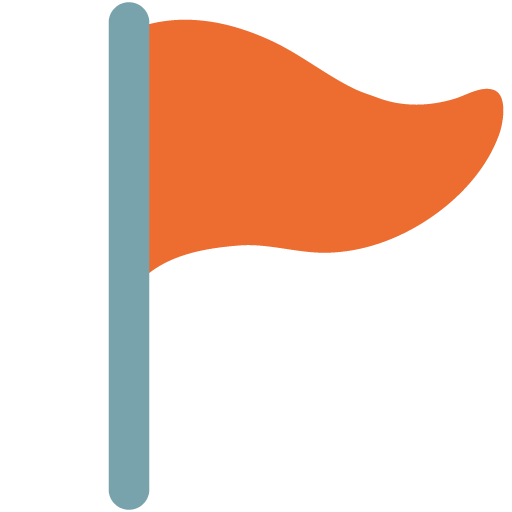 Triangular Flag as drawn by Google in Android 7.0