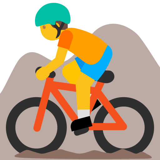 Person Mountain Biking, the design in this release