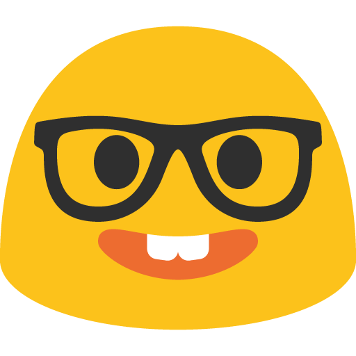 Nerd Face as drawn by Google in Android 7.0