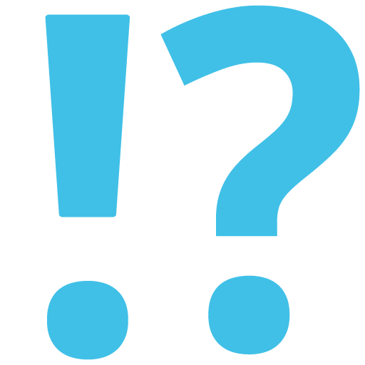 Exclamation Question Mark as drawn by Google in Android 7.0
