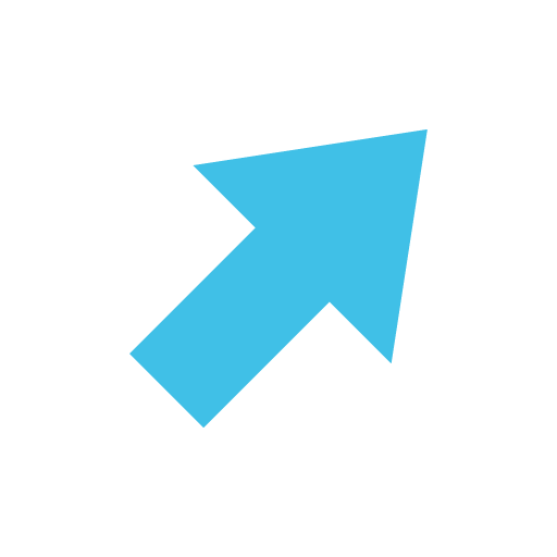Up-Right Arrow as drawn by Google in Android 7.0