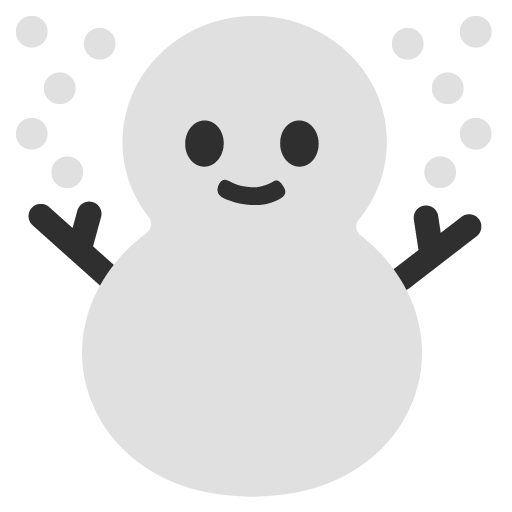 Snowman as drawn by Google in Android 7.0