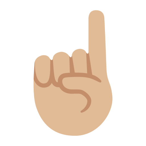Index Pointing up: Medium-Light Skin Tone, the design in this release