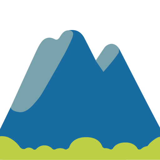 Mountain as drawn by Google in Android 7.0
