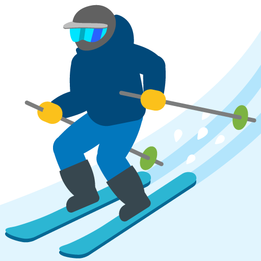 Skier as drawn by Google in Android 7.0
