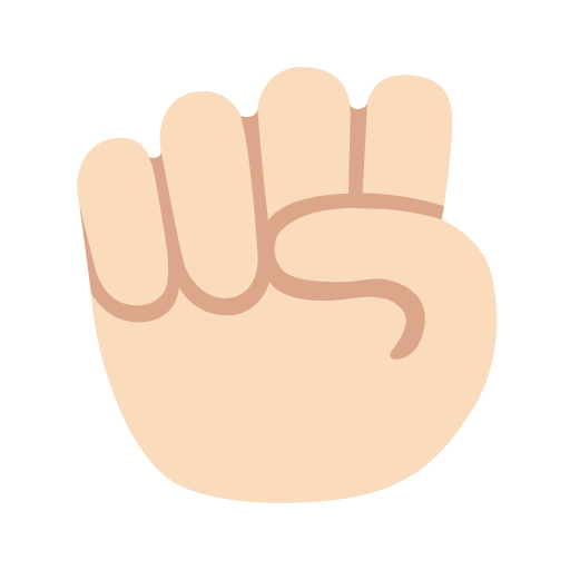 Raised Fist: Light Skin Tone, the design in this release