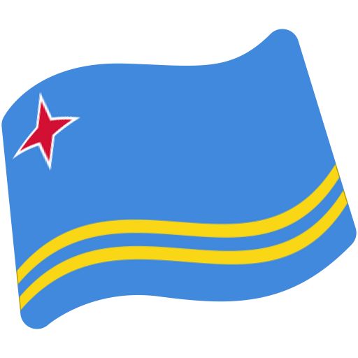 Flag: Aruba as drawn by Google in Android 7.1