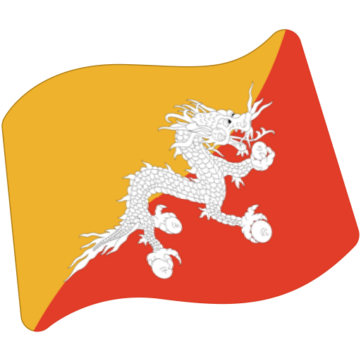 Flag: Bhutan as drawn by Google in Android 7.1