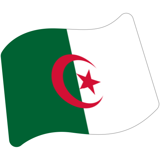 Flag: Algeria as drawn by Google in Android 7.1