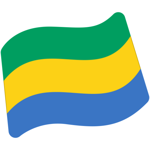 Flag: Gabon as drawn by Google in Android 7.1