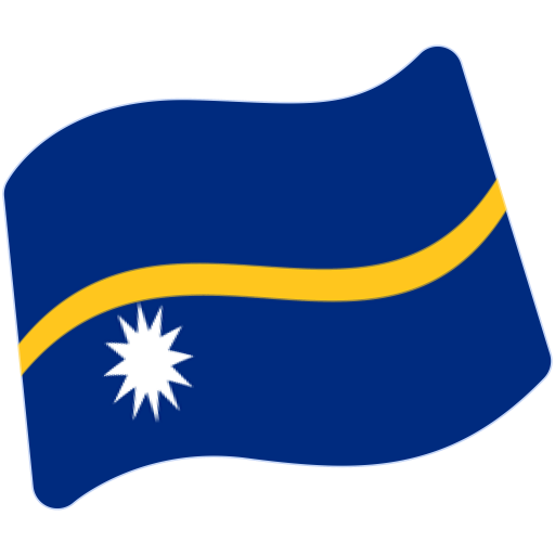 Flag: Nauru as drawn by Google in Android 7.1
