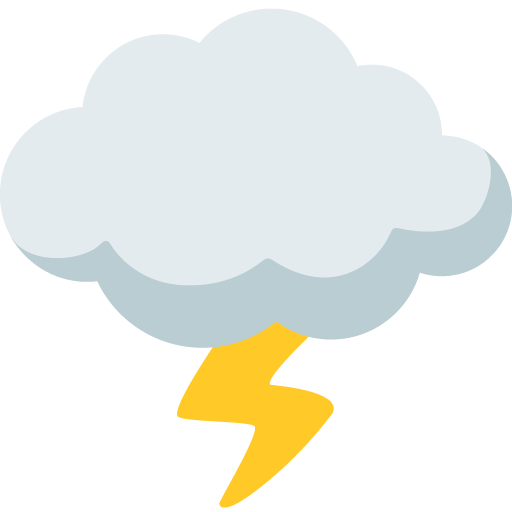 雷雲 as drawn by Google in Android 7.1