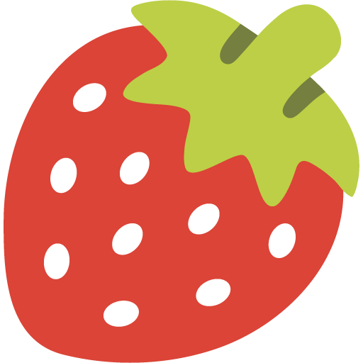 Strawberry as drawn by Google in Android 7.1