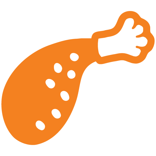 Poultry Leg as drawn by Google in Android 7.1