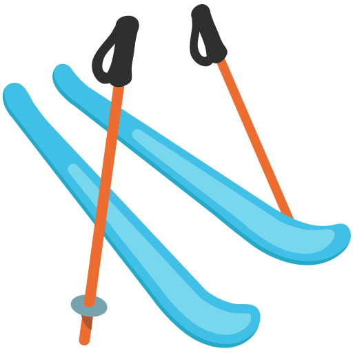 Skis as drawn by Google in Android 7.1