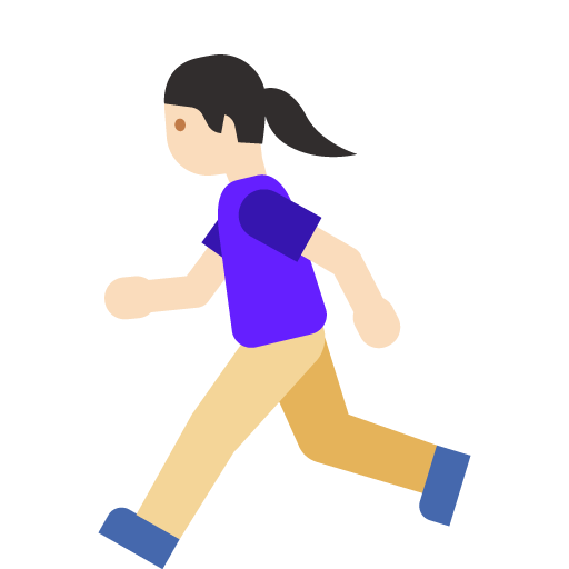 Woman Running: Light Skin Tone, the previous design