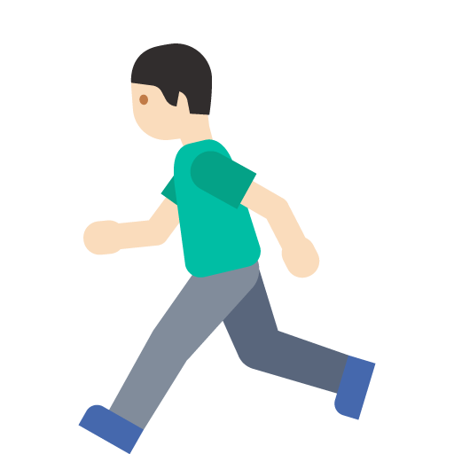 Man Running: Light Skin Tone, the previous design