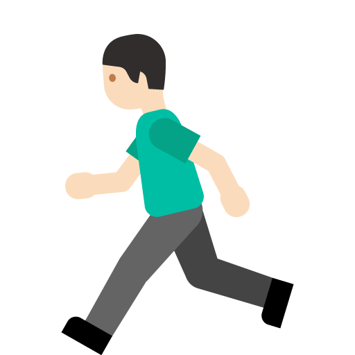 Person Running: Light Skin Tone, the previous design