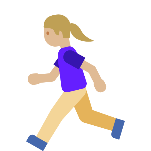 Woman Running: Medium-Light Skin Tone, the previous design