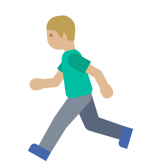 Man Running: Medium-Light Skin Tone, the previous design