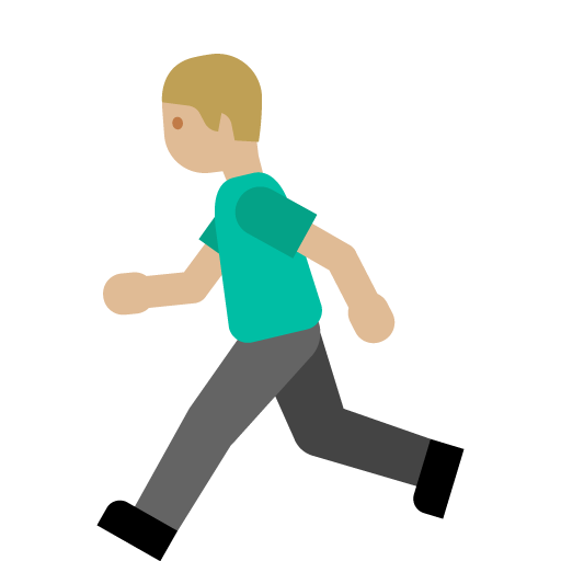 Person Running: Medium-Light Skin Tone, the previous design